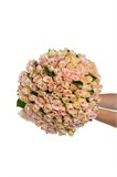 Букет из 101 розовой розы (Кения) 40см с лентой 2473_8D44C - фото 5039